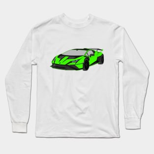 Lamborghini Huracan STO Selfmade car Green/Black Long Sleeve T-Shirt